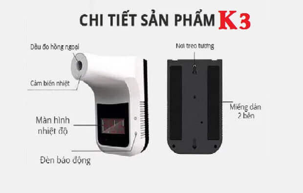 Máy đo thân nhiệt tự động K3